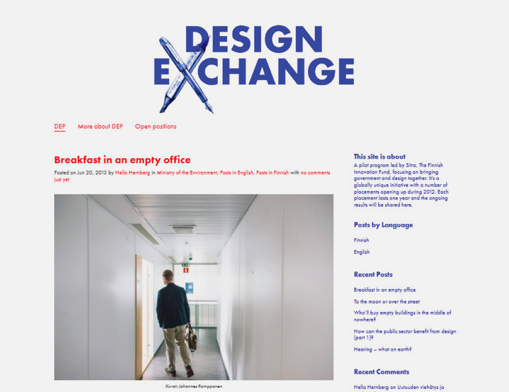 Design Exchange Programme blog